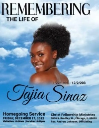 Sunset Funeral Flyer Volantino (US Letter) template