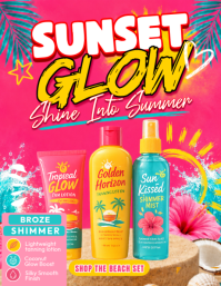 Sunset Glow Summer Tan Set Volante (Carta US) template