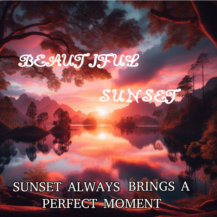 Sunset illumination Instagram post Template | PosterMyWall