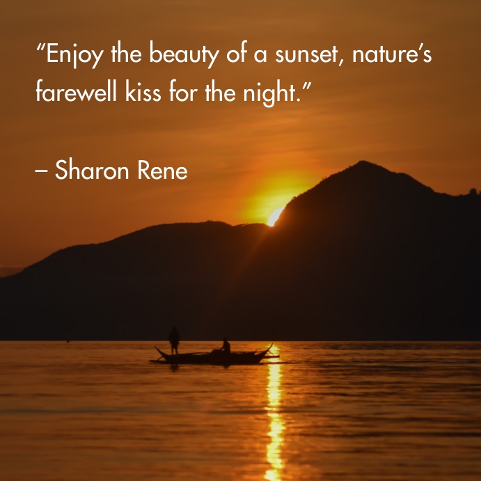 Sunset Quotes Instagram Post template