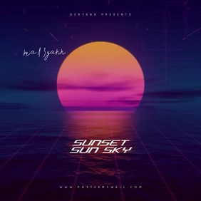 Retro 80's CD Album Cover Art Template | PosterMyWall