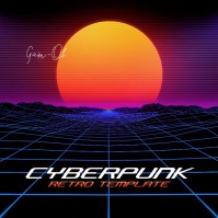 Sunset Retro 80's Video CD Cover Art Template | PosterMyWall