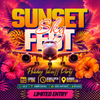 Sunset Sky Fest Instagram na Post template