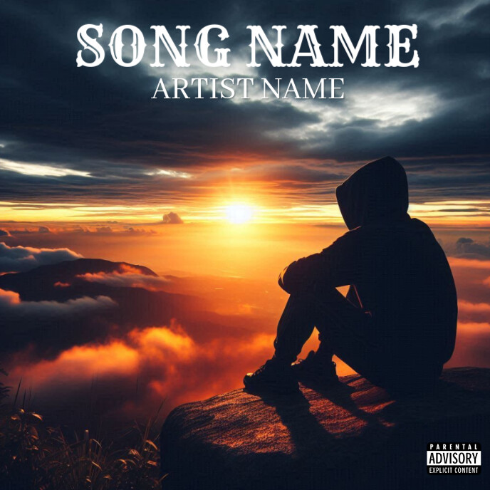 Song/album Example Sunset Song Mixtape Album Cover Art Album Cover Template | PosterMyWall