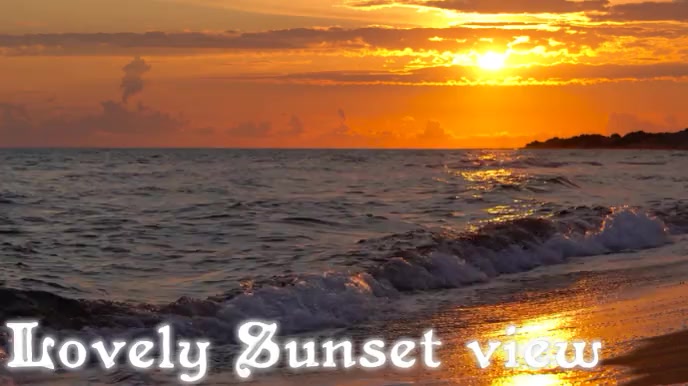 Sunset view Digitale display (16:9) template