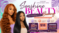 Sunshine Beauty Booking Hair Event YouTube-Miniaturansicht template