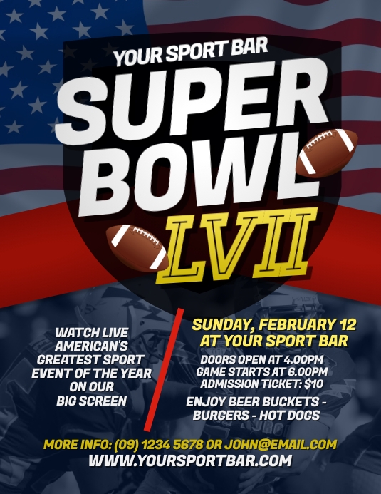 Super Bowl 2021 Flyer Template PosterMyWall