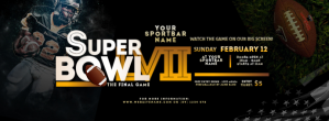 Black Super Bowl Event Promotion Facebook 封面图片 Template