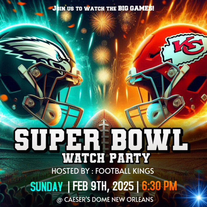 Super bowl big game 2024 post Instagram 帖子 template