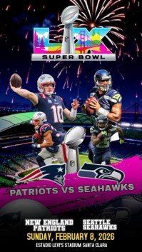 super bowl 2026 video Instagram Reel template