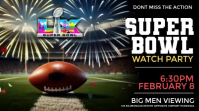 Super bowl 60 watch party flyer for 2026 Digital Display (16:9) template