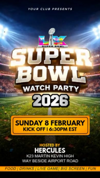 Black Super Bowl Watch Party Instagram Reel Template