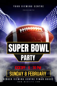 Nero Super Bowl Party Plakat Template