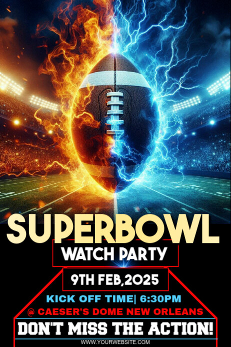 Super bowl lix party Template PosterMyWall