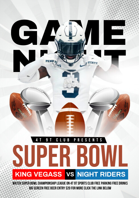 Super Bowl Template PosterMyWall