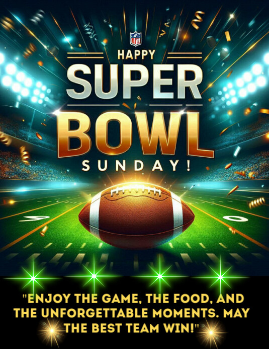 Super bowl Flyer (US Letter) template