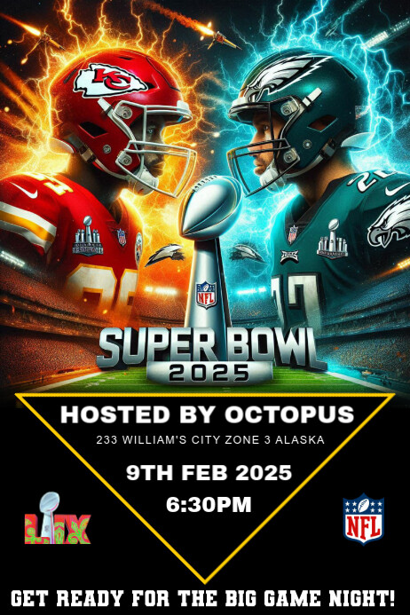 Super bowl Template PosterMyWall