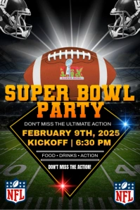 Super bowl Sunday 2025 Iphosta template