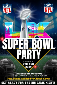 Super bowl Cartaz template