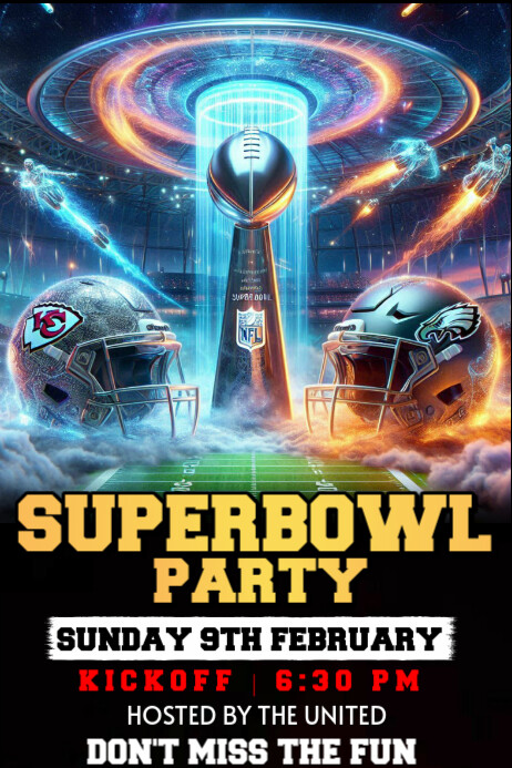 Big game 2025 Poster template