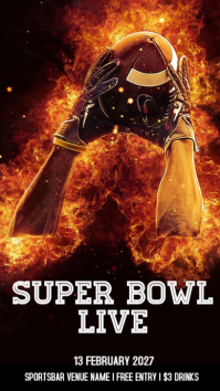 Black Super Bowl Event Display digitale Template