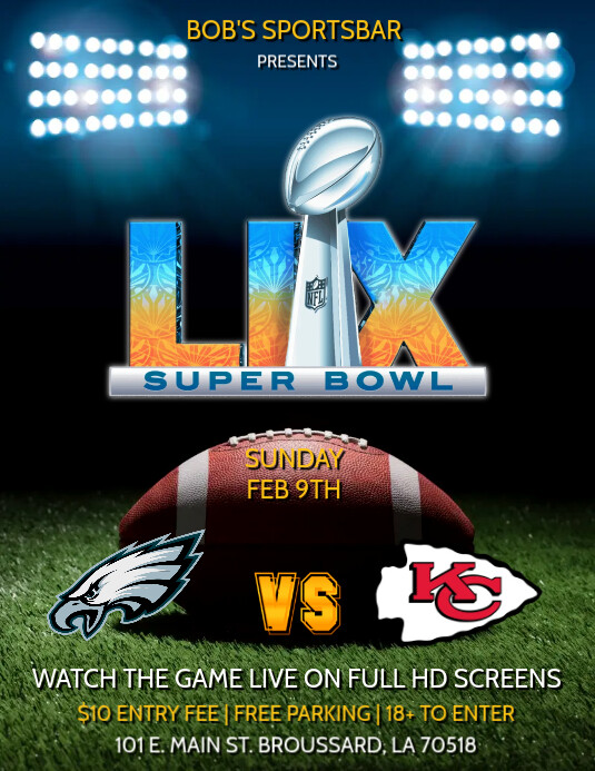 SUPER BOWL FLYER TEMPLATE PosterMyWall