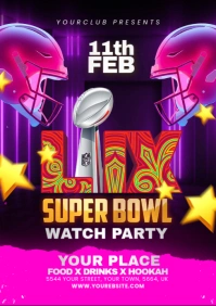 Super bowl football flyer template A5