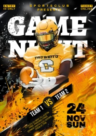 Super bowl game day Flyer A4 template
