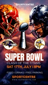 Super bowl game day Instagram post video template