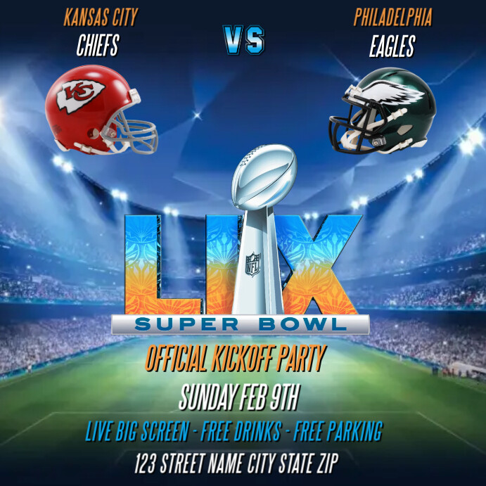 SUPER BOWL LIII PARTY FLYER TEMPLATE PosterMyWall