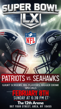 Black Super Bowl Event Instagram Story Template