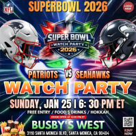 Lilla Super Bowl Watch Party Instagram Plasing Template