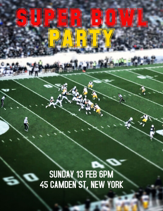 Super Bowl party Template PosterMyWall