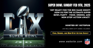 Super bowl party Imagen Compartida en Facebook template