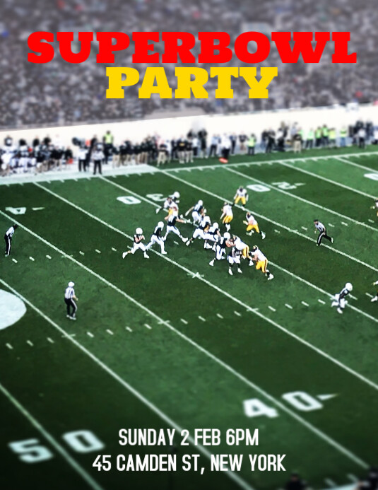 Super Bowl party Template PosterMyWall