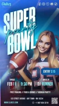 Super Bowl Party Event video story ad template