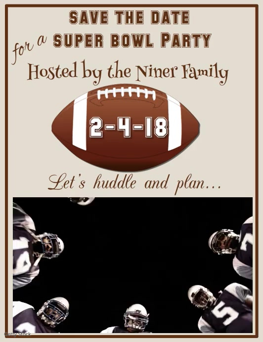 Super Bowl Party Flyer Template PosterMyWall