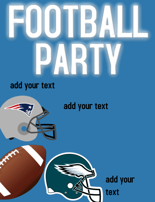 super bowl party template postermywall super bowl party poster