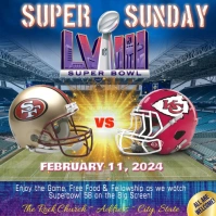 Super Bowl Sunday Instagram Post template