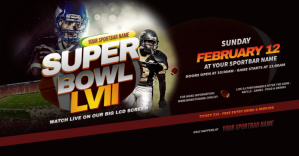 黑色 Super Bowl Event Promotion Facebook Gedeelde Prent Template