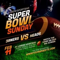 Super Bowl Sunday Instagram Post template