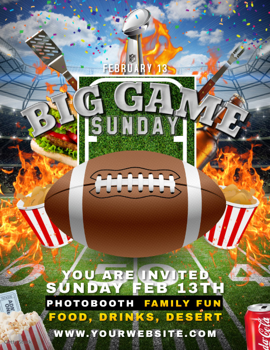 Super Bowl Sunday Invite Flyer v.1 Template PosterMyWall