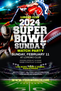 Super Bowl Sunday Poster Template