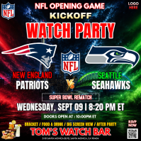 Hitam NFL Watch Party Instagram Post Template