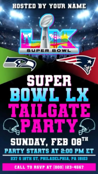 Super Bowl Tailgate Party Instagram Reel Video template