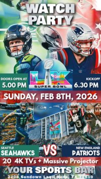 Super Bowl 2026 LX Watch Party