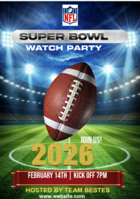 Super bowl watch party A3 template