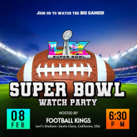 Blu Super Bowl Watch Party Instagram 帖子 Template