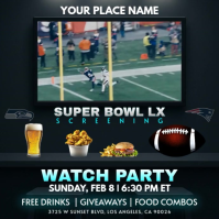 Super Bowl Watch Party Square Video template