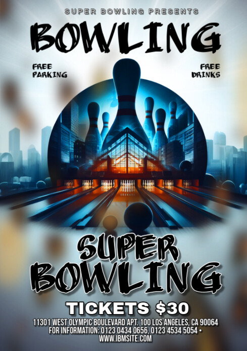 SUPER BOWLING A3 template